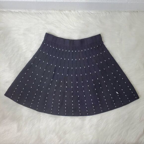 ZARA Basic circle skirt in black with white dots size M - Picture 1 of 8